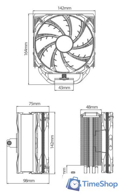 Кулер для процессора DeepCool AS500 R-AS500-BKNLMN-G - Изображение №14 — Интернет-магазин Time-Shop