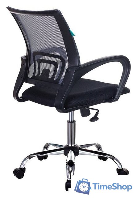 Офисное кресло Бюрократ CH-695NSL (темно-серый TW-04/черный TW-11/хром) - Изображение №4 — Интернет-магазин Time-Shop