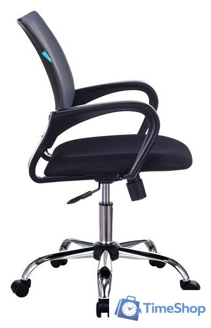 Офисное кресло Бюрократ CH-695NSL (темно-серый TW-04/черный TW-11/хром) - Изображение №3 — Интернет-магазин Time-Shop