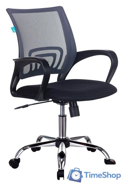 Офисное кресло Бюрократ CH-695NSL (темно-серый TW-04/черный TW-11/хром) - Изображение №1 — Интернет-магазин Time-Shop