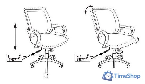 Офисное кресло Бюрократ CH-695NSL (темно-серый TW-04/черный TW-11/хром) - Изображение №9 — Интернет-магазин Time-Shop