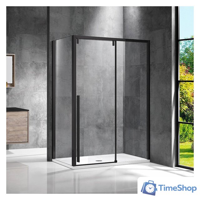 Душевой уголок Vincea Lugano VSR-1L1013CLB-1 (черный/прозрачное) - Изображение №1 — Интернет-магазин Time-Shop