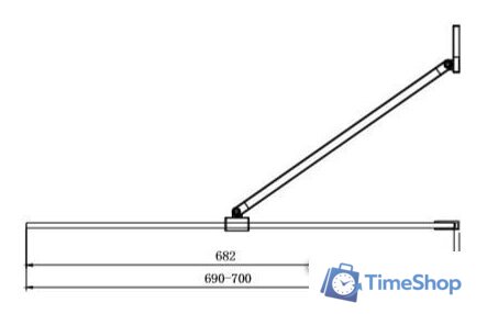 Стеклянная шторка для ванны Ambassador Bath Screens 16041208 70 - Изображение №6 — Интернет-магазин Time-Shop