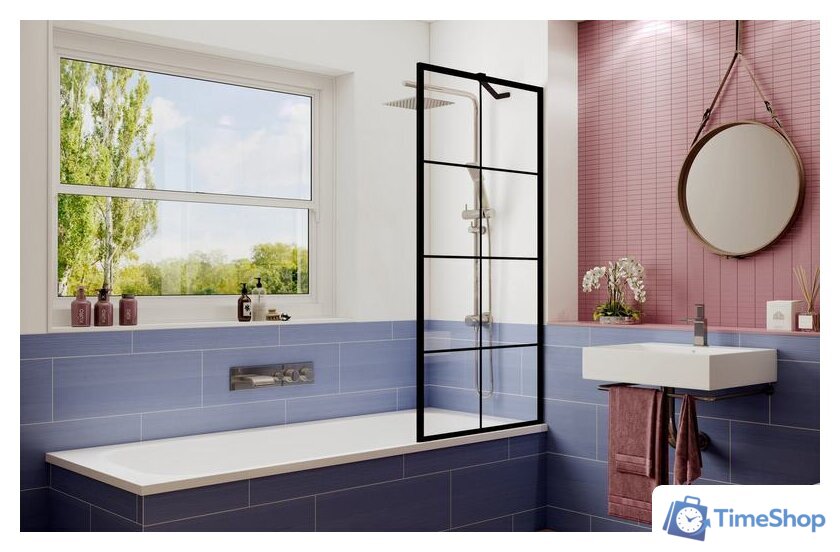 Стеклянная шторка для ванны Ambassador Bath Screens 16041208 70 - Изображение №2 — Интернет-магазин Time-Shop