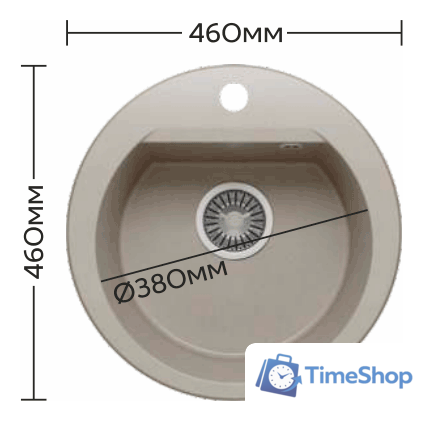 Кухонная мойка Polygran Atol-460 (песочный 302) - Изображение №2 — Интернет-магазин Time-Shop