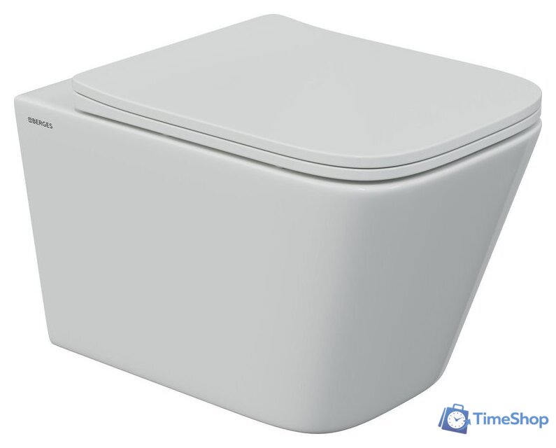 Унитаз подвесной Berges Wasserhaus Floe S Rimless + АТОМ 410 AT-043337 (с сиденьем) - Изображение №2 — Интернет-магазин Time-Shop