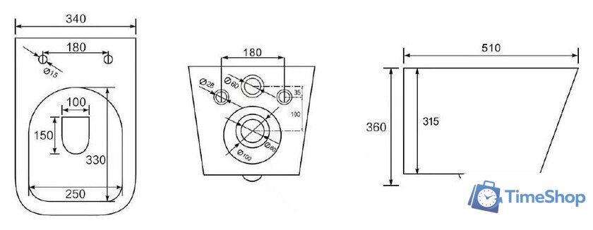 Унитаз подвесной Berges Wasserhaus Floe S Rimless + АТОМ 410 AT-043337 (с сиденьем) - Изображение №9 — Интернет-магазин Time-Shop