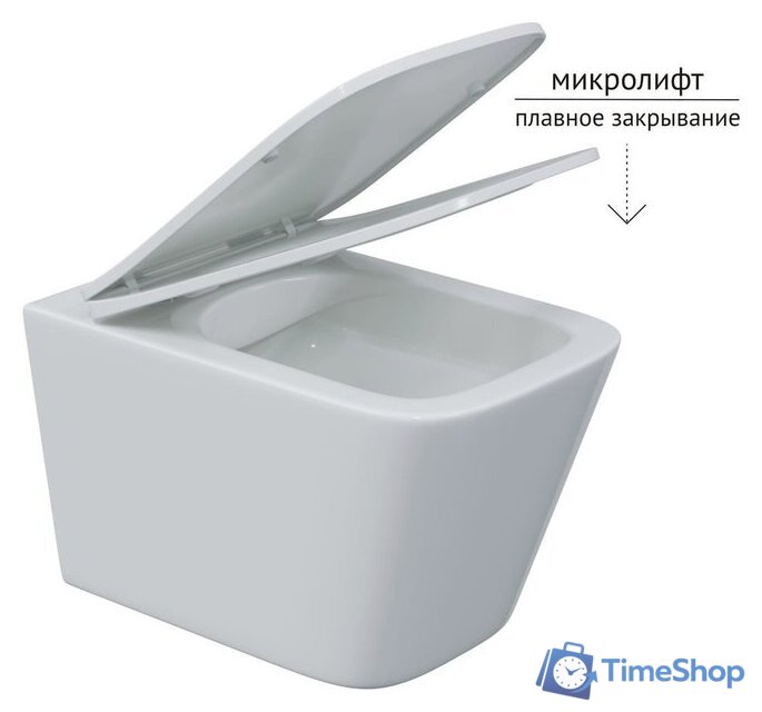 Унитаз подвесной Berges Wasserhaus Floe S Rimless + АТОМ 410 AT-043337 (с сиденьем) - Изображение №5 — Интернет-магазин Time-Shop