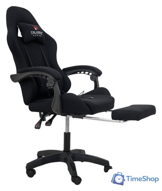 Игровое (геймерское) кресло Calviano 1584 (ткань, черный) - Изображение №1 — Интернет-магазин Time-Shop