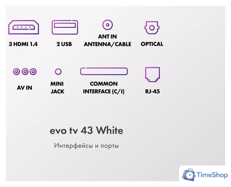 Телевизор Evo TV 43 White TD0051750RU - Изображение №9 — Интернет-магазин Time-Shop