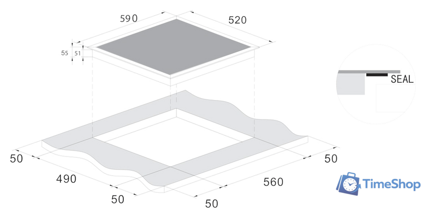 Варочная панель Candy CJ2D46TKT - Изображение №2 — Интернет-магазин Time-Shop