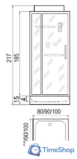 Душевая кабина River Tana 80 - Изображение №2 — Интернет-магазин Time-Shop