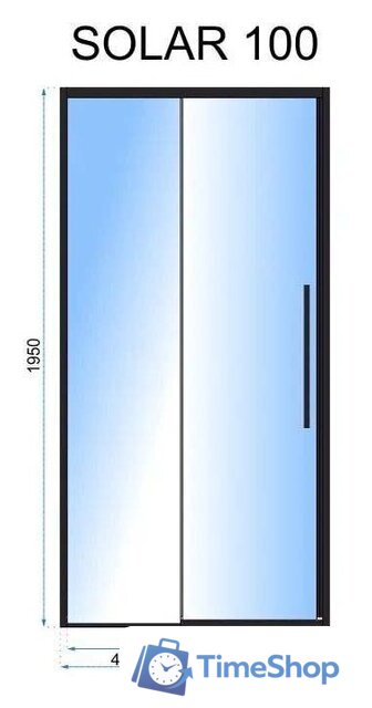 Душевая дверь Rea Solar 100 (золото/прозрачное стекло) - Изображение №5 — Интернет-магазин Time-Shop