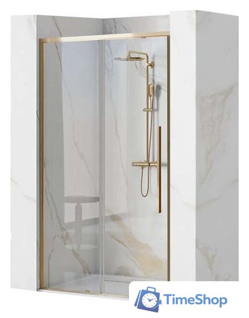 Душевая дверь Rea Solar 100 (золото/прозрачное стекло) - Изображение №1 — Интернет-магазин Time-Shop