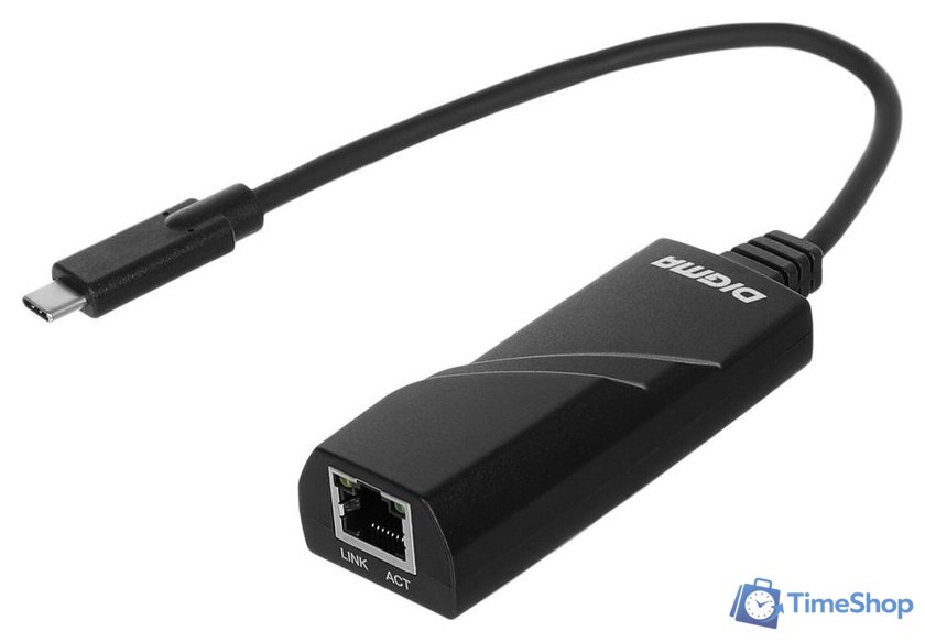 Сетевой адаптер Digma D-USBC-LAN1000 - Изображение №1 — Интернет-магазин Time-Shop