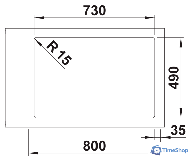 Кухонная мойка Blanco Solis 700-IF/A 526127 (полированная) - Изображение №3 — Интернет-магазин Time-Shop