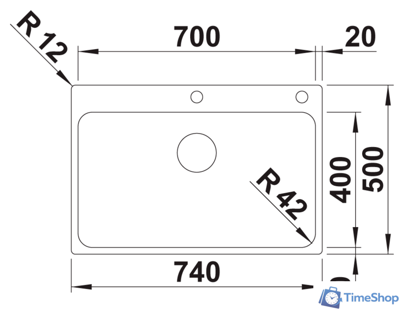 Кухонная мойка Blanco Solis 700-IF/A 526127 (полированная) - Изображение №2 — Интернет-магазин Time-Shop