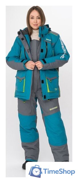 Костюм Huntsman Siberia Lady Breathable 44-46/158-164 (бирюза/серый) - Изображение №1 — Интернет-магазин Time-Shop