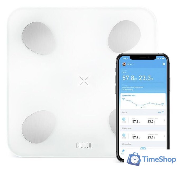 Умные напольные весы Picooc Mini Lite (белый) - Изображение №1 — Интернет-магазин Time-Shop