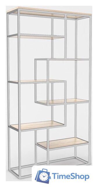 Стеллаж Hype Mebel Зиг-Заг-2 100x170 (белый/древесина белая) - Изображение №1 — Интернет-магазин Time-Shop
