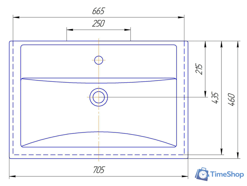 Умывальник Kirovit Фостер 700 - Изображение №4 — Интернет-магазин Time-Shop