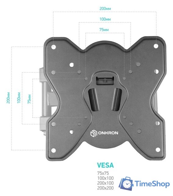 Кронштейн для телевизора Onkron M4S (черный) - Изображение №3 — Интернет-магазин Time-Shop
