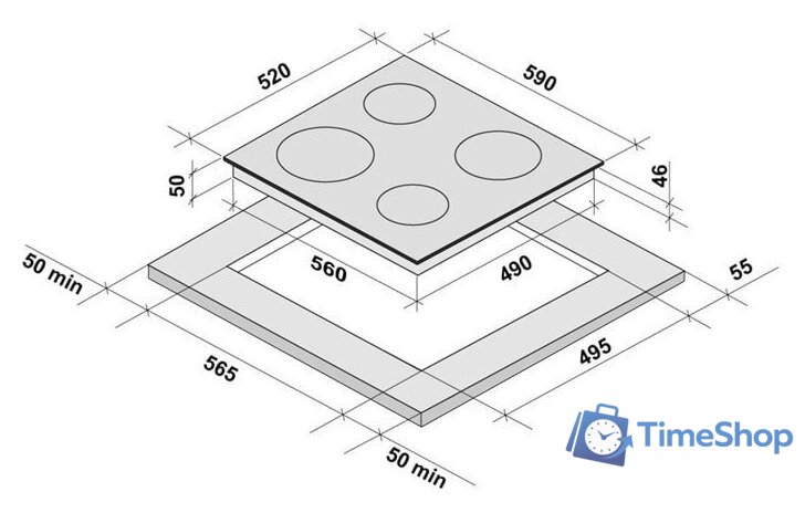 Варочная панель Krona Corto 60 BL - Изображение №13 — Интернет-магазин Time-Shop