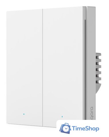 Выключатель Aqara Smart Wall Switch H1 двухклавишный c нейтралью (белый) - Изображение №1 — Интернет-магазин Time-Shop