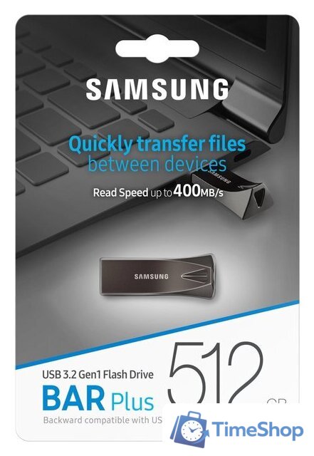 USB Flash Samsung BAR Plus 512GB (титан) - Изображение №7 — Интернет-магазин Time-Shop