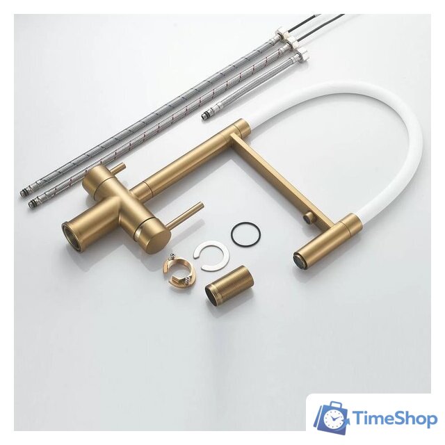 Смеситель Shevanik S178G (золотой сатин) - Изображение №3 — Интернет-магазин Time-Shop