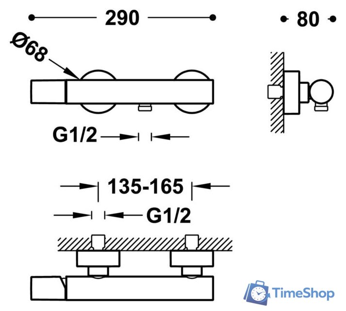 Смеситель с лейкой для биде Tres Study Exclusive 26116701KMB - Изображение №2 — Интернет-магазин Time-Shop