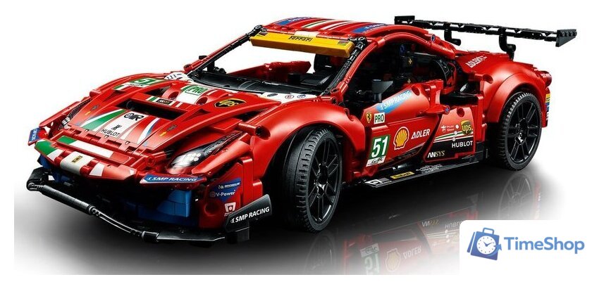 Конструктор LEGO Technic 42125 Ferrari 488 GTE AF Corse 51 - Изображение №4 — Интернет-магазин Time-Shop