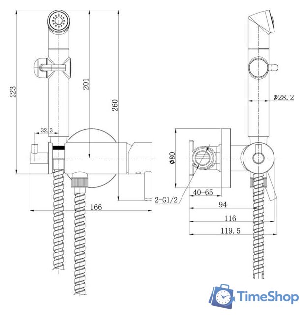 Гигиенический душ Lemark Solo LM7166BL - Изображение №2 — Интернет-магазин Time-Shop