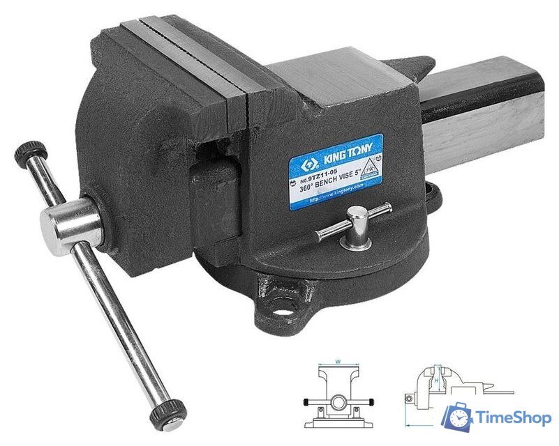 Тиски King Tony 9TZ11-05 - Изображение №4 — Интернет-магазин Time-Shop