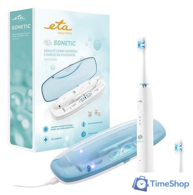 Электрическая зубная щетка ETA Sonetic Holiday 4707 90000 - Изображение №1 — Интернет-магазин Time-Shop