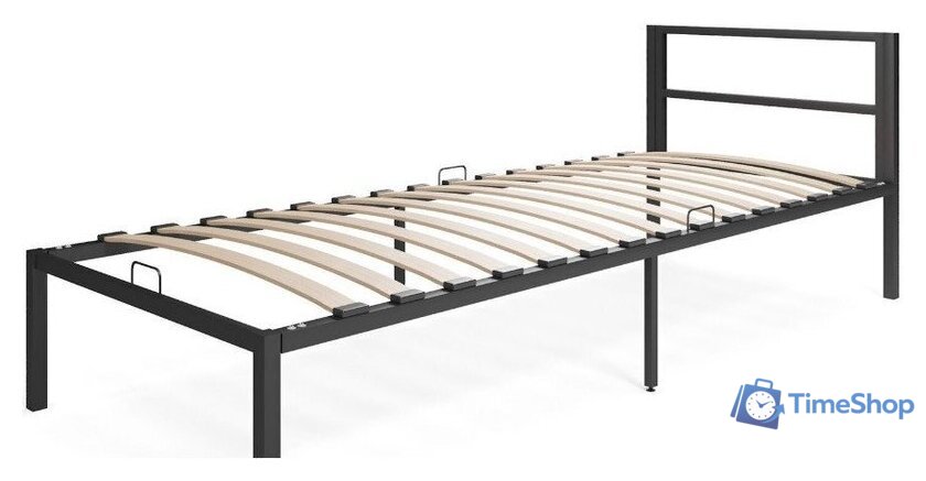 Кровать Князев Мебель Берта 90x200 БА.90.200.Ч (черный муар) - Изображение №1 — Интернет-магазин Time-Shop