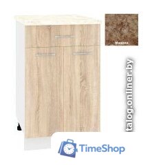 Шкаф напольный Кортекс-мебель Корнелия Лира НШ50р1ш (дуб сонома/мадрид) - Изображение №1 — Интернет-магазин Time-Shop