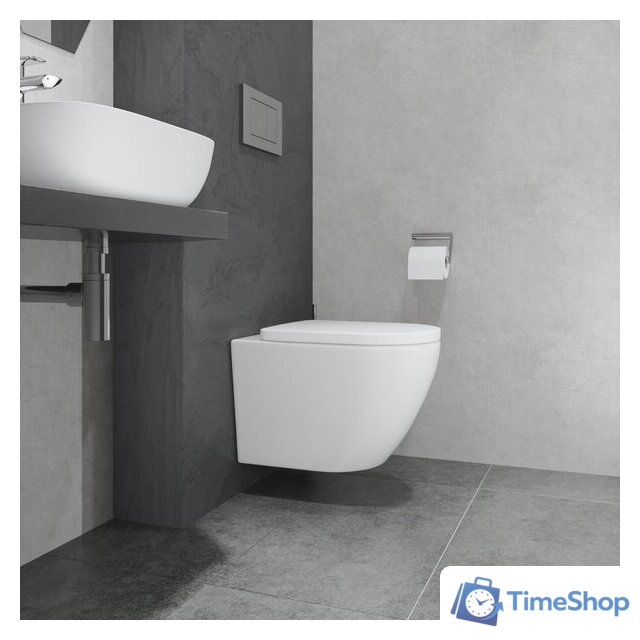 Унитаз подвесной Lauter Vortex 2110830 с кнопкой 219702J (прямоугольная, белый) - Изображение №21 — Интернет-магазин Time-Shop