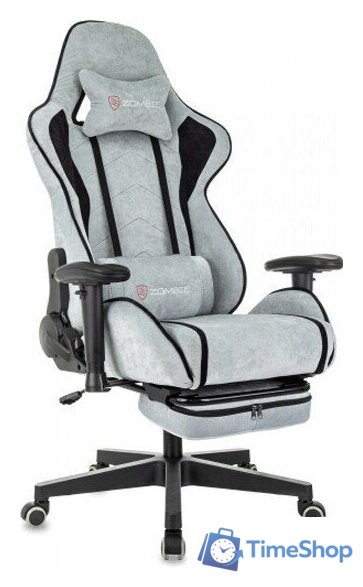 Игровое (геймерское) кресло Zombie Drift/F (серо-голубой/черный) - Изображение №1 — Интернет-магазин Time-Shop