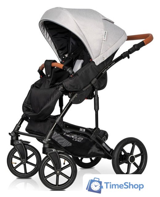 Универсальная коляска Riko Basic Bella Life (2 в 1, 01, grey fox) - Изображение №4 — Интернет-магазин Time-Shop