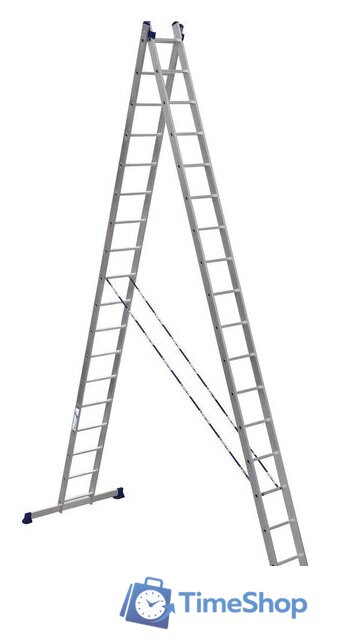 Лестница-стремянка Алюмет двухсекционная универсальная 6217 2x17 - Изображение №1 — Интернет-магазин Time-Shop