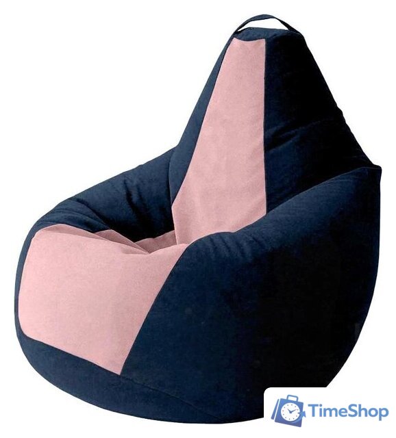 Кресло-мешок Kreslomeshki Груша Kombo XXXL GKV-145x100-TSP (темно-синий/пудра) - Изображение №1 — Интернет-магазин Time-Shop
