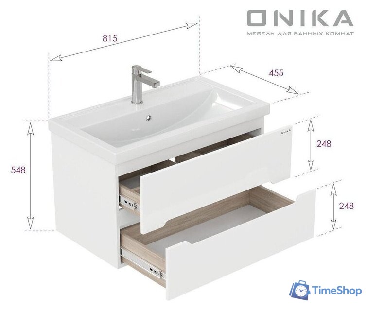  Onika Тумба под умывальник Айленд 80 108060 - Изображение №9 — Интернет-магазин Time-Shop