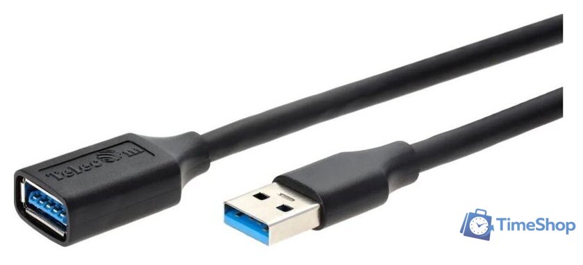 Удлинитель Telecom USB Type-A TUS708-1m (1 м, черный) - Изображение №2 — Интернет-магазин Time-Shop
