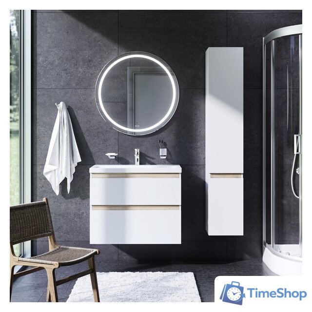  AM.PM Круглое зеркало с контурной LED-подсветкой M85AMOX0801WG - Изображение №2 — Интернет-магазин Time-Shop