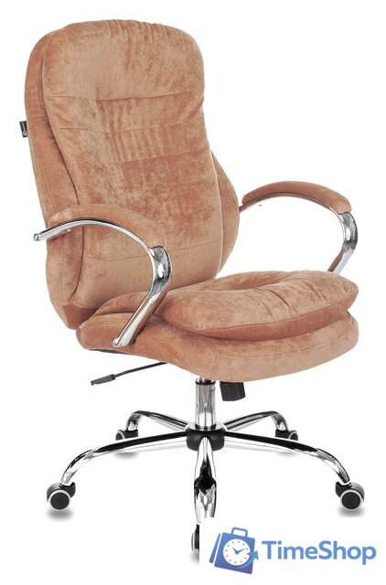Офисное кресло Бюрократ T-9950SL Fabric (светло-коричневый Velvet 90) - Изображение №1 — Интернет-магазин Time-Shop