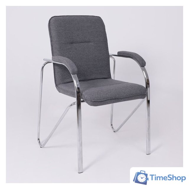 Офисный стул AksHome Samba AKS-1 (Leto 68 темно-серая ткань, мягкие подлокотники) - Изображение №5 — Интернет-магазин Time-Shop