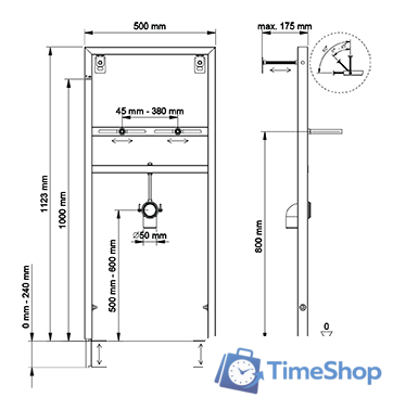 Инсталляция для раковины Berges Wasserhaus Novum 049214 - Изображение №2 — Интернет-магазин Time-Shop
