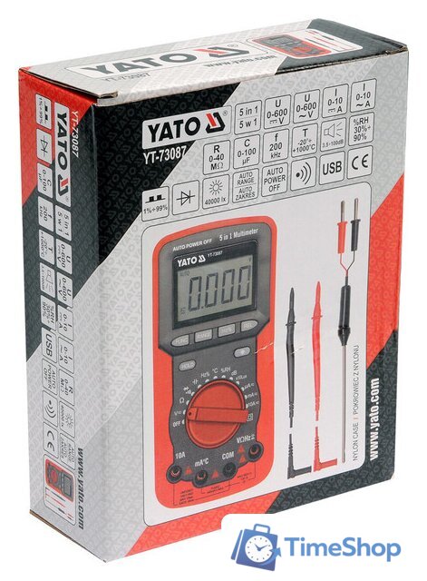 Мультиметр Yato YT-73087 - Изображение №3 — Интернет-магазин Time-Shop