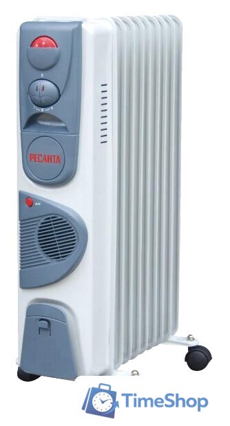 Масляный радиатор с вентилятором Ресанта ОМ-9НВ - Изображение №1 — Интернет-магазин Time-Shop